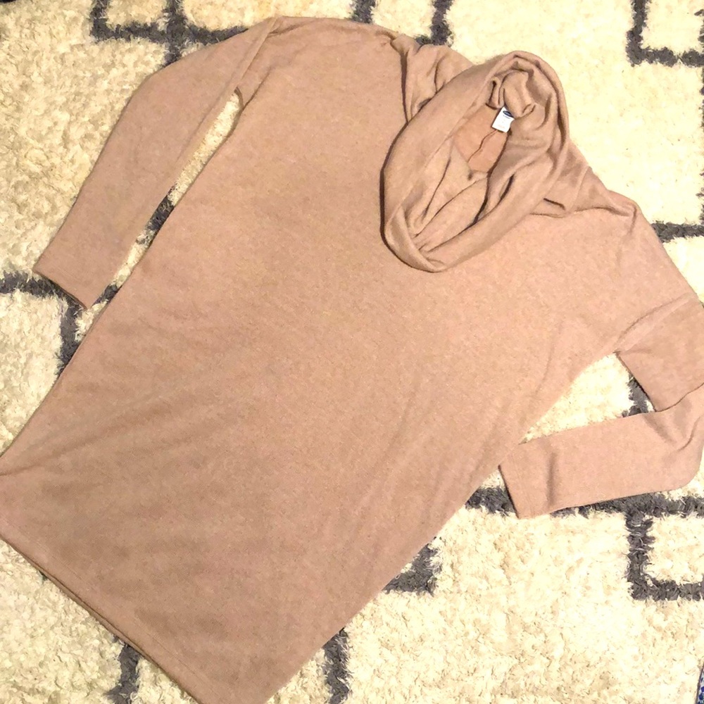 Old Navy - blush taupe knit turtleneck dress - size Small